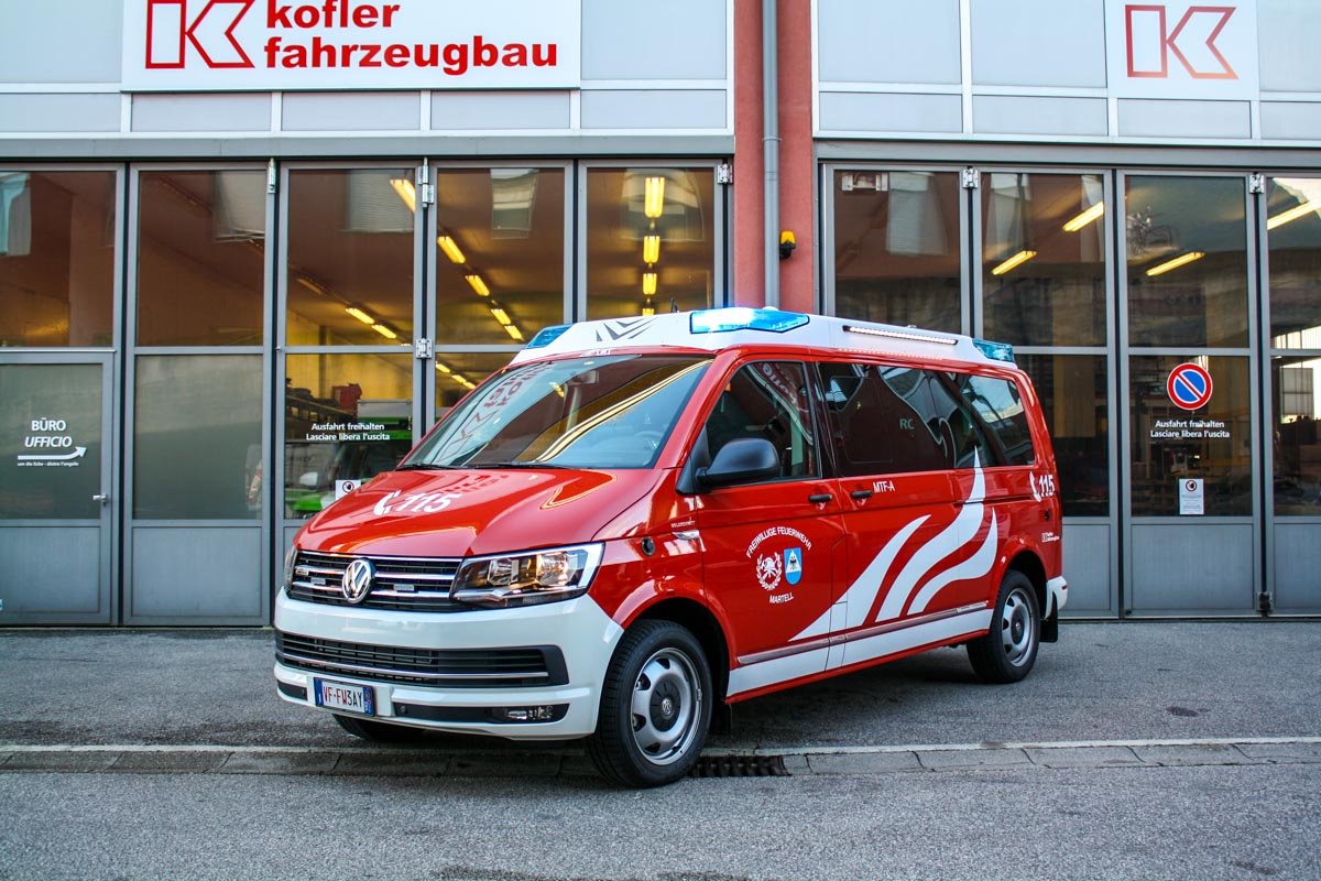 FF Martell Feuerwehrfahrzeug VW T6 Caravelle Kofler Fahrzeugbau