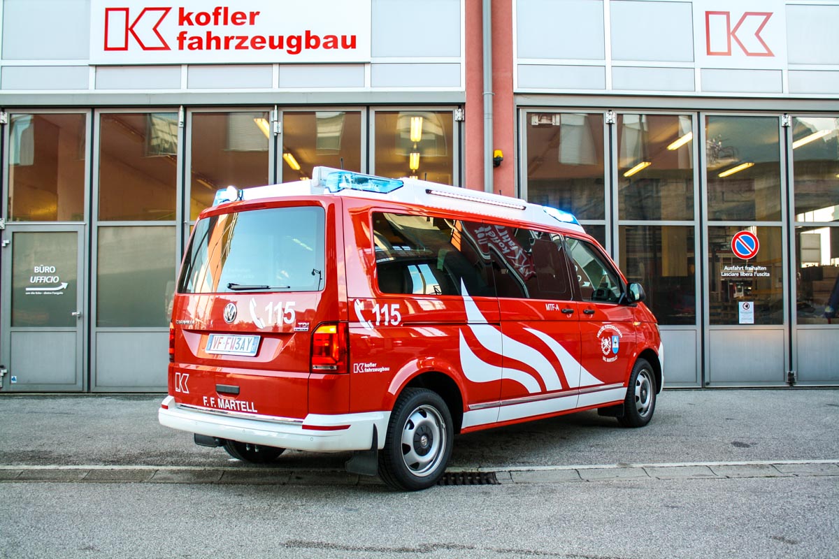 FF Martell Feuerwehrfahrzeug VW T6 Caravelle Kofler Fahrzeugbau