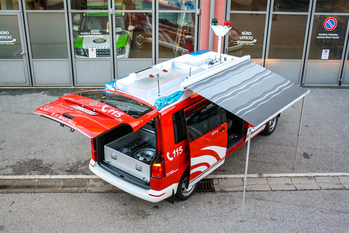 FF Martell Feuerwehrfahrzeug VW T6 Caravelle Kofler Fahrzeugbau